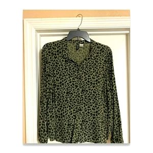 Cheetah print button down